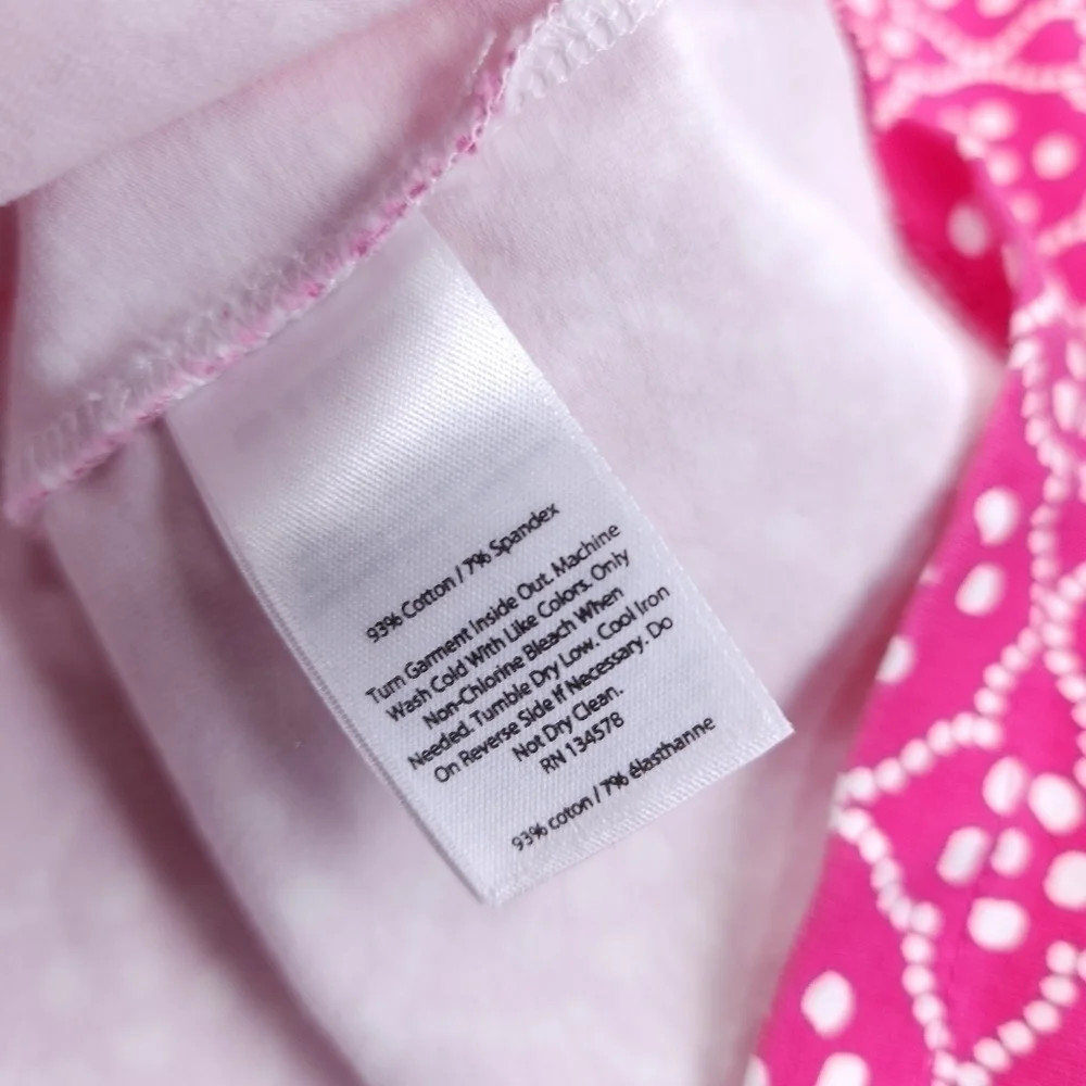 Vineyard Vines Pink White Teen Girls Dress Sz 16 ( XL )